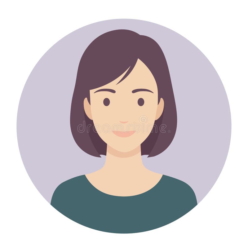 Illustration of a woman with short hair